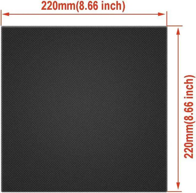 Alt view image 2 of 7 - Platform Heated Bed 220x220x4mm Build Surface Glass Upgraded Build Plate with 4pcs Clips for 3D Printer (220x220mm)