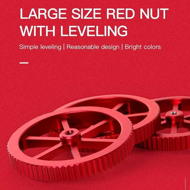 Alt view image 3 of 7 - Original Metal Hand Twist Leveling Nuts + Heatbed Silicone Leveling Column Mount Buffers Springs for Ender 3 V2 / Pro, CR-10S Pro CR10 V2 / Mini, Ender 5 Plus 3D Printer (Bed Nuts)
