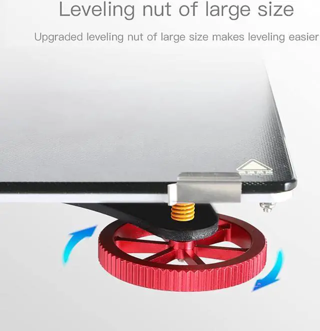 Alt view image 5 of 7 - Original Metal Hand Twist Leveling Nuts + Heatbed Silicone Leveling Column Mount Buffers Springs for Ender 3 V2 / Pro, CR-10S Pro CR10 V2 / Mini, Ender 5 Plus 3D Printer (Bed Nuts)