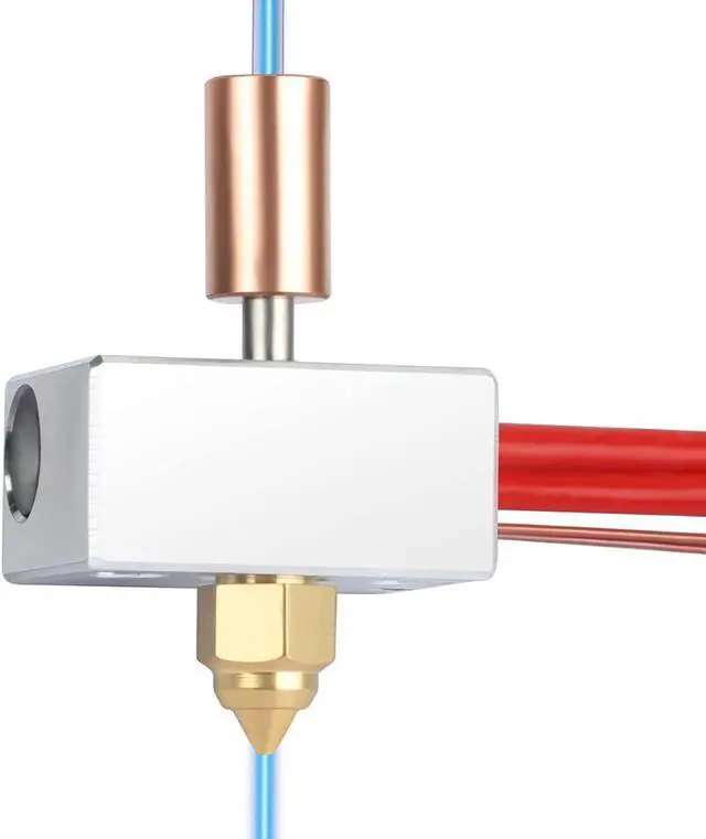 Alt view image 4 of 7 - Ender 3 S1 Sprite Extruder Hotend Heater Block Replacement Titanium Heatbreak High Temperature 300 Plated Copper Nozzle for Ender 3 S1 Plus, Ender 3 S1 Pro,CR-10 Smart Pro 3D Printers(Without Screws