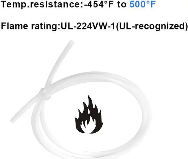 Alt view image 3 of 7 - Feelers PTFE Teflon Tubing, 4mm ID X 6mm OD Tube White Connector Teflon Tube for 3mm Filament for Bowden 3D Printer, 3 Meters