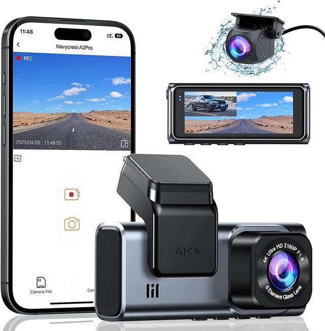 Dash Cam Front and Rear 4K+1080P WiFi Dashcams Dash Camera for Cars, Car  Camera Dash Cam Front and Rear with App, 24 Hours Parking Mode, G-Sensor,  Loop Recording, Support 256GB Max 