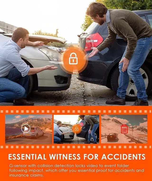 Alt view image 6 of 7 - N2S 4K Dash Cam with GPS, Front and Inside Dual 2.5K 1440P, IR Night Vision Uber Car Camera, 24/7 Recording Parking Mode, Motion Detection, 256GB Supported