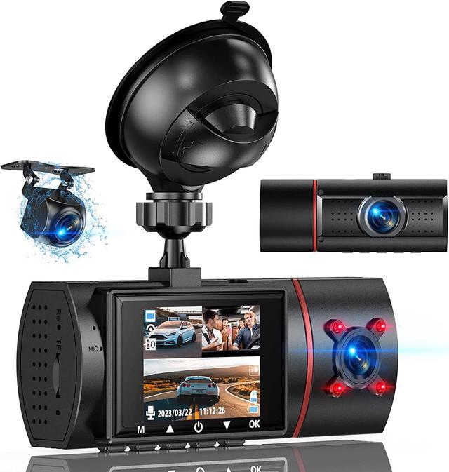  AXVOIBX 3 Channel 1080P Dash Cam Front and Rear Inside