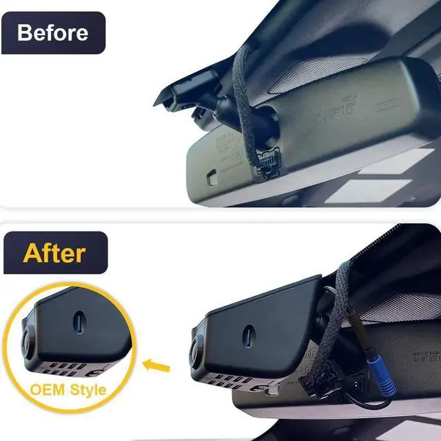 Alt view image 3 of 7 - Fitcamx 4K Dash Cam Suitable for Ford F150 & F250 2021-2025 Limited XLT XL Raptor Lariat Platinum King Ranch Tremor, OEM Look, UHD 2160P Video, WiFi&APP, Loop Recording, G-Sensor, Plug&Play, 64GB Card