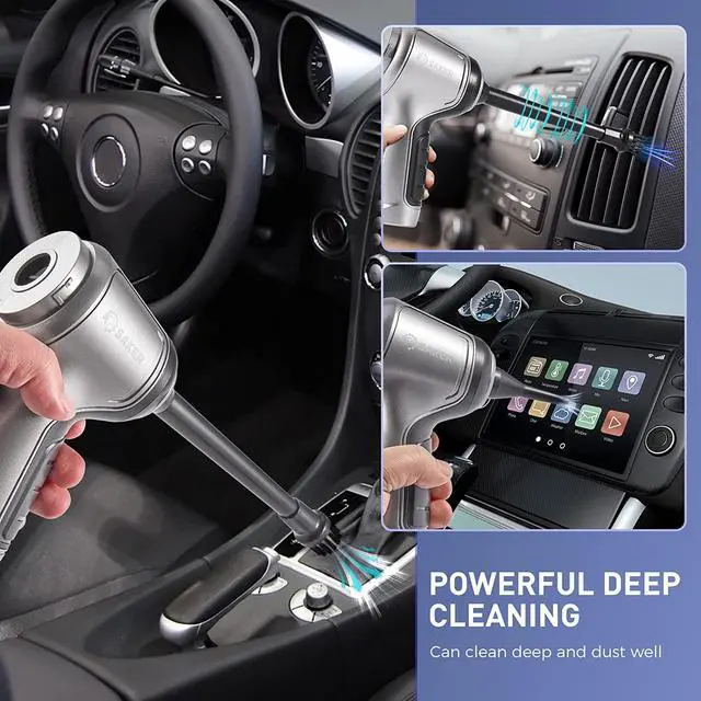 Alt view image 3 of 7 - Saker Handheld Vacuum Cleaner Car - Wireless Mini Vacuum Cleaner 3 in 1 Multifunctional Brushless Motor 12000PA with USB-C,Portable Handheld Car Vacuum Cleaner for Keyboard Cleaning, Outdoor and Home