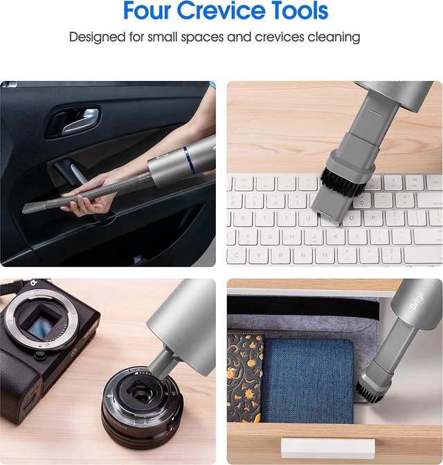 Alt view image 3 of 7 - Brigii Mini Handheld Vacuum Cordless, 3 in 1 Car Vacuum Air Duster Pump