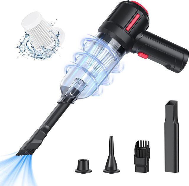 LAMONKE Handheld Vacuum Cordless, 9000Pa Suction 120W High Power Car Vacuum  Cordless Rechargeable, 3 in 1 Portable Air Duster with Multi-nozzles &  Floor Brush, Mini Vacuum Cleaner for Car/Home/Office 