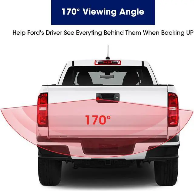 Alt view image 4 of 7 - Tailgate Handle with Rearview Backup Camera for Chevy Silverado and GMC Sierra 2007-2013,Tailgate Handle Replacement Backup Camera