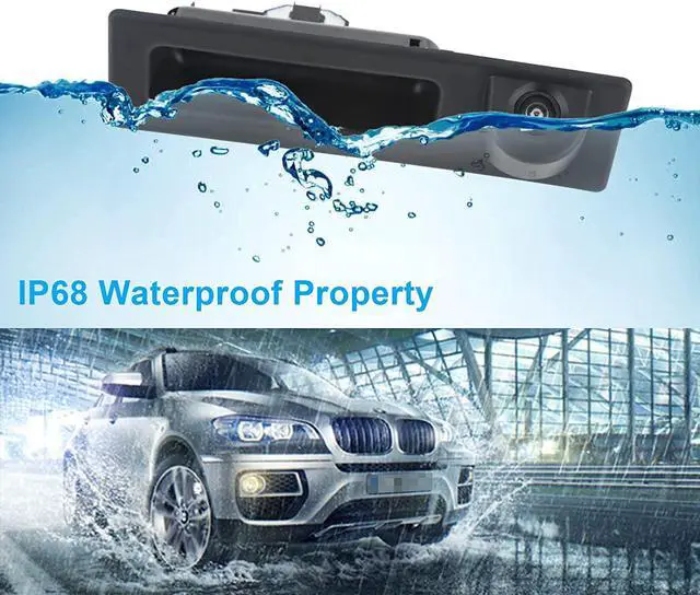 Alt view image 3 of 7 - HD 1280x720p Rear View Camera, Trunk Handle Rear View Reverse Backup Camera Compatible with BMW Vehicle F Series 3/4/5 X3 X4 F30 F32 F10 F11 F25