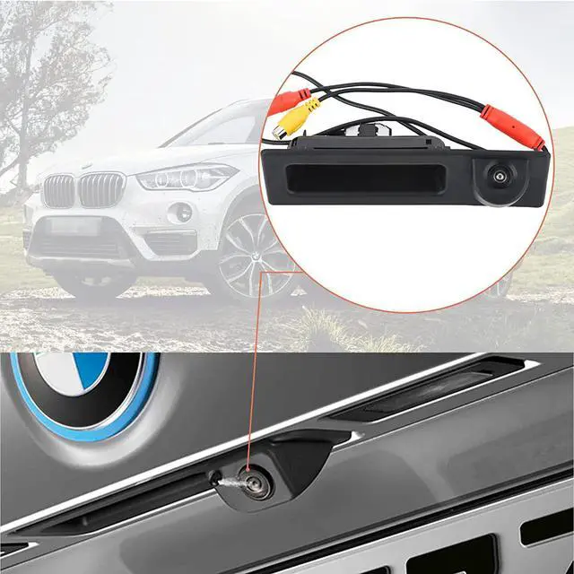 Alt view image 2 of 7 - HD 1280x720p Rear View Camera, Trunk Handle Rear View Reverse Backup Camera Compatible with BMW Vehicle F Series 3/4/5 X3 X4 F30 F32 F10 F11 F25