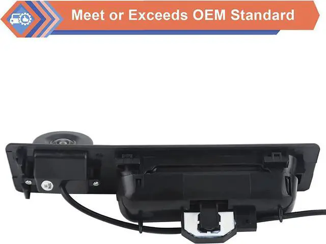 Alt view image 6 of 7 - HD 1280x720p Rear View Camera, Trunk Handle Rear View Reverse Backup Camera Compatible with BMW Vehicle F Series 3/4/5 X3 X4 F30 F32 F10 F11 F25