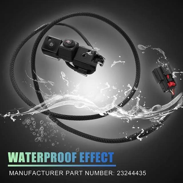 Alt view image 3 of 7 - X AUTOHAUX Car Rear View Backup Camera Parking Reverse Back Up Camera Waterproof 23244435 for Chevrolet Silverado 1500 2500 3500 for GMC Sierra 1500 2016-2019