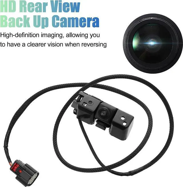 Alt view image 4 of 7 - X AUTOHAUX Car Rear View Backup Camera Parking Reverse Back Up Camera Waterproof 23244435 for Chevrolet Silverado 1500 2500 3500 for GMC Sierra 1500 2016-2019