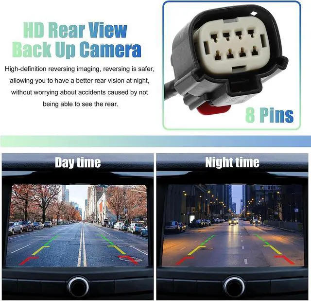 Alt view image 5 of 7 - X AUTOHAUX Car Rear View Backup Camera Parking Reverse Back Up Camera Waterproof 23244435 for Chevrolet Silverado 1500 2500 3500 for GMC Sierra 1500 2016-2019