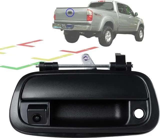 Main image of Anina Tailgate Handle Backup Camera for 2000-2006 Toyota Tundra Rear View Reverse Parking Assist Camera with Optional Guideline Tundra Factory Tailgate Handle Replacement W/26ft RCA Extension Cable