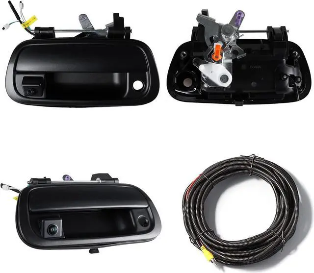 Alt view image 7 of 7 - Anina Tailgate Handle Backup Camera for 2000-2006 Toyota Tundra Rear View Reverse Parking Assist Camera with Optional Guideline Tundra Factory Tailgate Handle Replacement W/26ft RCA Extension Cable