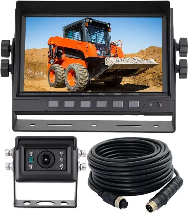 Main image of 7" 1080P AHD Wired Reverse Rear View Backup Camera System,Guide line,IP69K No Water Leakage Camera, Night Vision, Vibration-Proof 10G for Tractor/Truck/Excavator/Caravan/Skid Steer/Heavy Equipment
