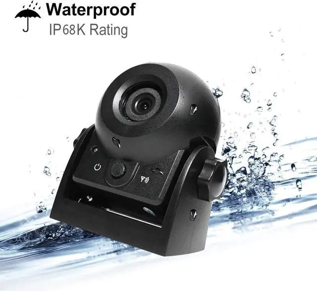 Alt view image 3 of 7 - Wireless Backup Dash Cam, MHCABSR WiFi Reversing Camera Work with Phone IP68 Waterproof IR Night Vision Wide Angle Magnetic Rear View Parking Camera for Trailers Trucks RVs