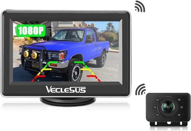Main image of VECLESUS WM1 1080P HD Wireless Backup Camera System, 4.3LCD Monitor, Superior Night Vision Wide Viewing Angle Stable Signal Wireless Rear View Camera for Cars, Sedans, SUVs, Pickups, Vans