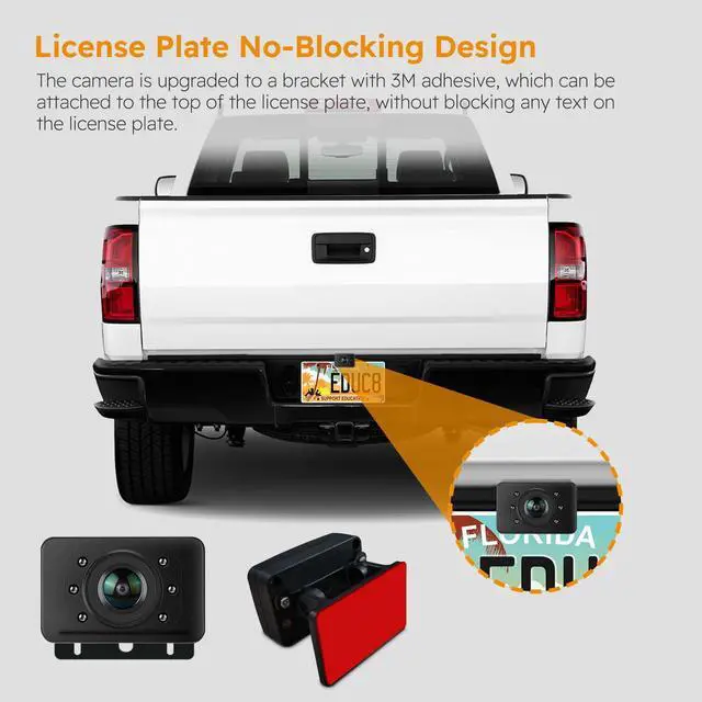 Alt view image 2 of 7 - VECLESUS WM1 1080P HD Wireless Backup Camera System, 4.3LCD Monitor, Superior Night Vision Wide Viewing Angle Stable Signal Wireless Rear View Camera for Cars, Sedans, SUVs, Pickups, Vans