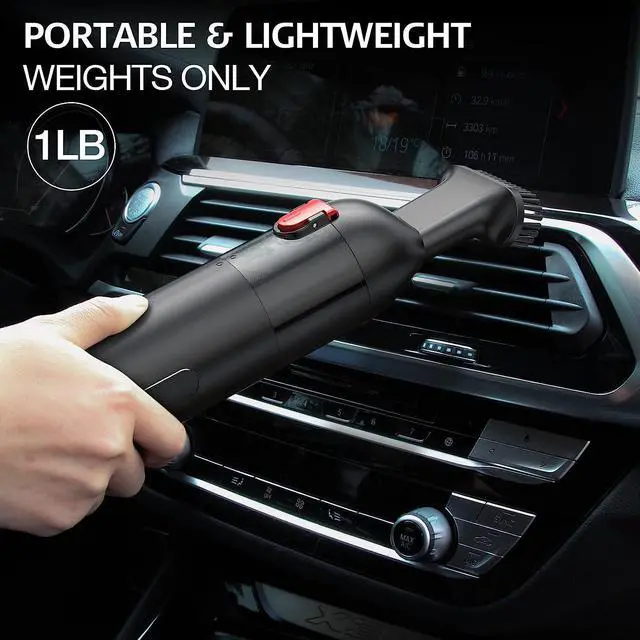 Alt view image 4 of 6 - Shop-Vac Handheld Vacuum Cordless, 13000Pa Suction Power, 100W Brushless Motor, Mini Vacuum Cleaner with LED Light, Rechargeable Battery and Attachments, for Home, Office and Car