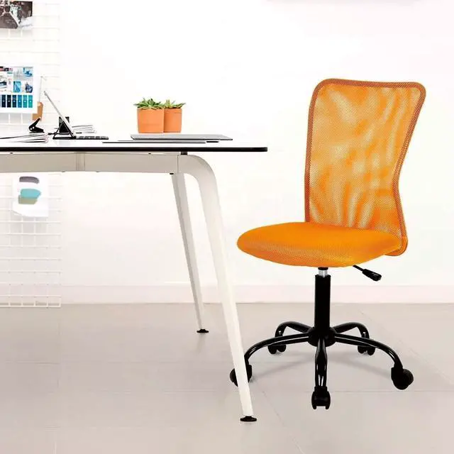 Alt view image 2 of 7 - Ergonomic Office Chair Cheap Desk Chair Mesh Computer Chair Back Support Modern Executive Mid Back Rolling Swivel Chair for Women, Men (Orange)