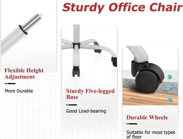 Alt view image 6 of 7 - Office Chair, Desk Chair Ergonomic Office Chair Computer Chair, Home Office Desk Chairs with Wheels Mesh Office Chair, Rolling Task Chair with Armrests Mid Back