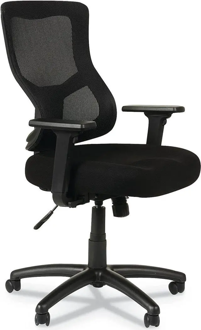 Main image of Alera Elusion II Series Mesh Mid-Back Synchro with Seat Slide Chair, Black