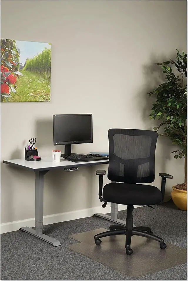 Alt view image 2 of 7 - Alera Elusion II Series Mesh Mid-Back Synchro with Seat Slide Chair, Black