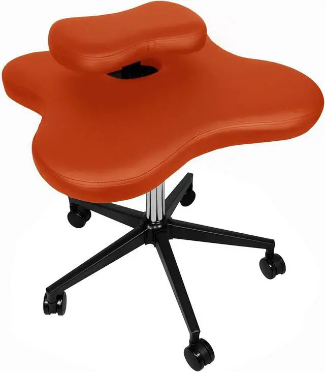 Alt view image 5 of 7 - Meditation Chair,Cross Legged Kneeling Chair for Ergonomic Posture Corrective Seat (Orange) (211)