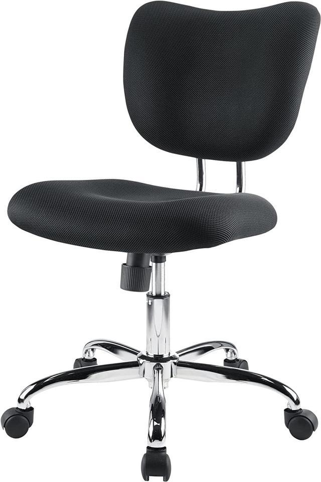 Brenton Studio® Jancy Mesh Low-Back Task Chair, Black/Chrome