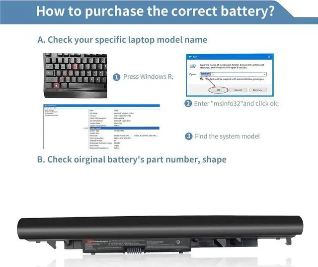 Alt view image 4 of 7 - JC04 919700-850 Battery for HP 15-bs 17-bs 14-bs 15-bw0xx 15-bs0xx 15-bs1xx 17-bs0xx 15-bs015dx 15-bs013dx 15-bs134wm 15-bs234wm 17-bs011dx 15-bw011dx JC03 919701-850 919681-421 HSTNN-LB7V HSTNN-LB7W