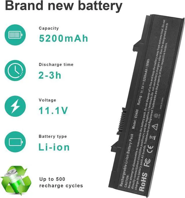 Alt view image 2 of 7 - Fancy Buying Laptop Battery for Dell Latitude E5400 E5410 E5500 E5510 KM742 KM769 RM656 T749D