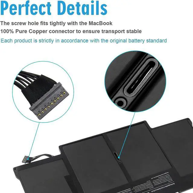 Alt view image 4 of 7 - A1466 A1405 Laptop Battery for MacBook Air 13 inch A1466 (Mid 2012,Mid 2013,Early 2014, Early 2015,2017) A1369(Late 2010,Mid 2011 Version) fits A1496 A1377 (EMC :2925, 2469, 2559, 2392) [Upgraded 3.0]