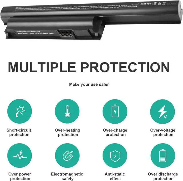 Alt view image 3 of 7 - BPS26 New Laptop Battery fit Sony VAIO VGP-BPS26 VGP-BPL26 VGP-BPS26A PCG-61A12L PCG-61A13L PCG-61A14L PCG-71713L PCG-71912L PCG-71913L -Futurebatt