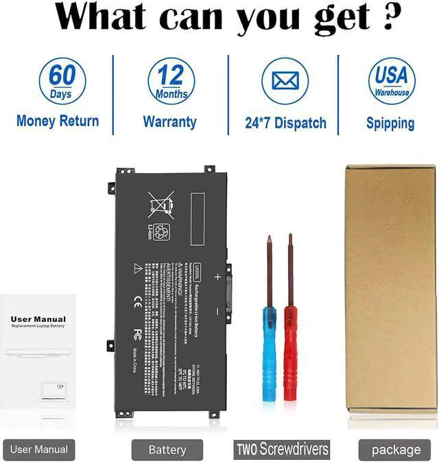 Alt view image 6 of 7 - LK03XL L09281-855 Battery Replacement for HP Envy X360 Convertible 15m-cn0012dx 15m-cn0011dx 15m-bp112dx 15m-bq121dx 15m-bp111dx 15m-cn0xxx 17m-ae0xx 17-ae1xx 17-bw0013dx 916814-855 916368-421 LKO3XL