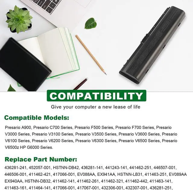 Alt view image 5 of 7 - Fancy Buying Laptop Battery for HP Pavilion DV2000 DV2100 dv2200 dv2400 dv6000 dv6100 dv6300 dv6500 dv6700 Compaq Presario C700 Battery