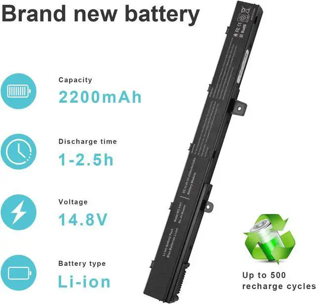 Alt view image 3 of 7 - Fancy Buying Laptop Battery for Asus X551M X551 X551C X551CA X551MA X451 X451C Series A41 D550 0B110-00250100 A31N1319 A41N1308 A31LJ91 High Performance Battery