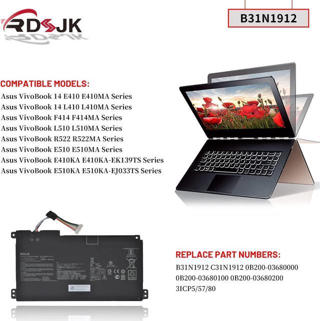  B31N1912 C31N1912 Laptop Battery for Asus VivoBook 14 E410M  E410MA L410M L410MA E410KA E510MA E510KA F414MA L510MA R522MA  E410MA-EK007TS EK087T E410MA-EK991TS L410MA-BV077TS E510KA-EJ033TS 11.55V  42Wh : Electronics