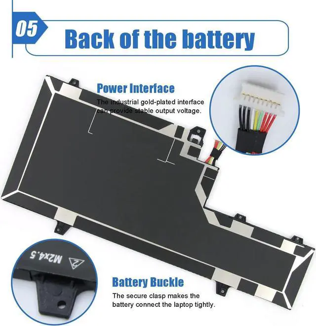 Alt view image 6 of 7 - Dentsing OM03XL 11.55V 57Wh/4935mAh 3-Cell HSTNN-IB7O 863167-171 Laptop Battery Compatible with HP EliteBook x360 1030 G2 1GY31PA Series Notebook OM03 HSN-I04C 863280-855, Welcome to consult