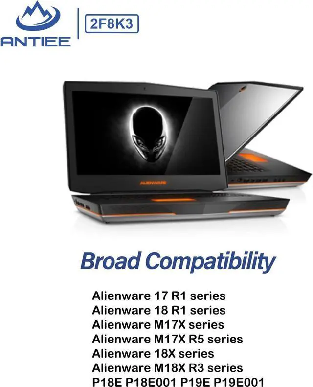 Alt view image 6 of 7 - ANTIEE 2F8K3 Laptop Battery for Dell Alienware 17 R1 17X M17X-R5, Alienware 18 R1 18X M18X-R3 Series P18E P18E001 P19E P19E001 02F8K3 G33TT KJ2PX 0KJ2PX 0G33TT 0NU209 451-BBCB 86Wh - with Tools