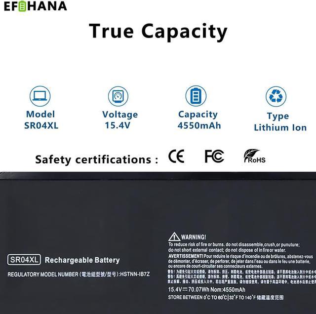 Alt view image 2 of 5 - SR04XL SR03XL Laptop Battery for HP Omen 15-CE0XX 15-DC0XX Series 15-CE009LA 15-CE015DX 15-DC0003LA 15-DC0051NR Pavilion 15-CB0XX 15-CX0XX 15-CB041NR 15-CX0056WM l08855-855 917678-1B1 917678-2B1