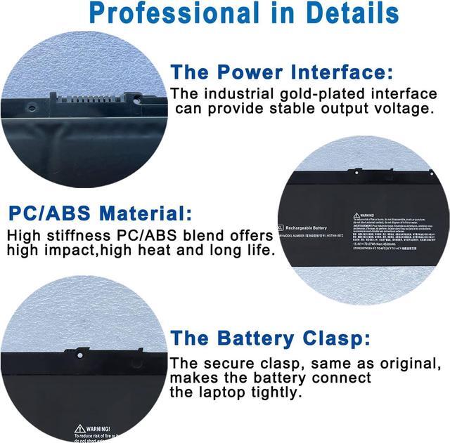 Alt view image 4 of 5 - SR04XL SR03XL Laptop Battery for HP Omen 15-CE0XX 15-DC0XX Series 15-CE009LA 15-CE015DX 15-DC0003LA 15-DC0051NR Pavilion 15-CB0XX 15-CX0XX 15-CB041NR 15-CX0056WM l08855-855 917678-1B1 917678-2B1