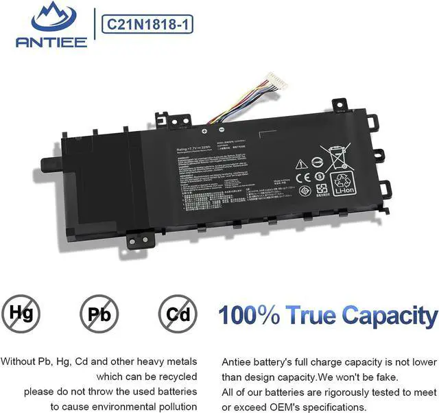Alt view image 4 of 6 - C21N1818-1 Battery for ASUS VivoBook 15 F512FA F512DA F512JA X512DA X512JA F512FB F512FJ F512FL F512UA X512FA X512FB X512FJ X512FL X512JF X512JP X512DK R564DA R564FA R564JA S512DK S512FA S512FB K512FA