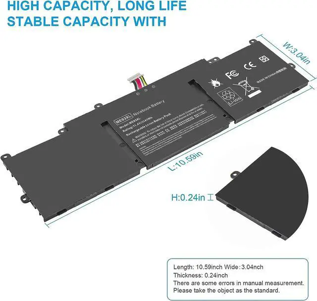 Alt view image 5 of 7 - ME03 ME03XL Laptop Battery for HP Stream 11-D 13-C Series 13-c110nr 13-c010nr 13-c014tu 11-d010nr 11-d020nr 11-d010wm 11-d011wm Notebook 787521-005 787089-541 TPN-Q154 TPN-Q155 TPN-Q156 HSTNN-UB6M