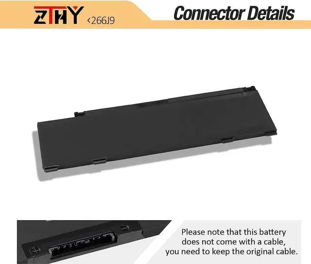 Alt view image 4 of 7 - ZTHY 266J9 Battery Replacement for Dell G3 15 3500 3590 3790 G5 15 5500 SE 5505 P89F Inspiron 5490 INS 15PR-1545W 1548BR 1645W 1742BR 1742W Series 0415CG C9VNH 0PN1VN 0M4GWP 11.4V 51Wh 3Cell
