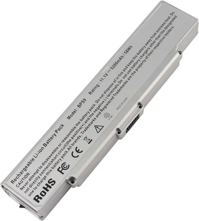 Main image of Fancy Buying BPS9 Battery for Sony Vaio PCG-5J1L,PCG-5J2L,PCG-5K1L,PCG-5K2L,PCG-5G1L,PCG-5G2L,PCG-5G3L,PCG-6S2L,PCG-6W1L,PCG-6W2L,PCG-6W3L,PCG-7131L,PCG-7132L (Silver 11.1V 5200mAh)