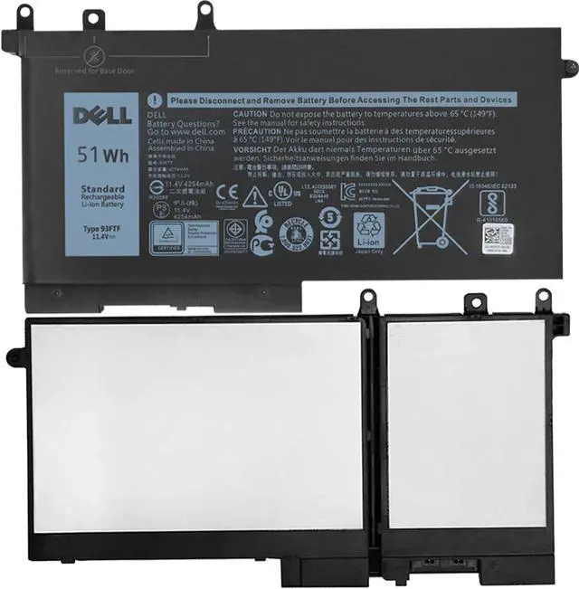 Alt view image 4 of 6 - DELL 93FTF Laptop Battery Compatible with DELL Latitude 5280 5480 5580 5590 5490 5288 5290 5488 E5280 E5480 E5580 E5490 E5590 E5290 Precision 15 3520 3530