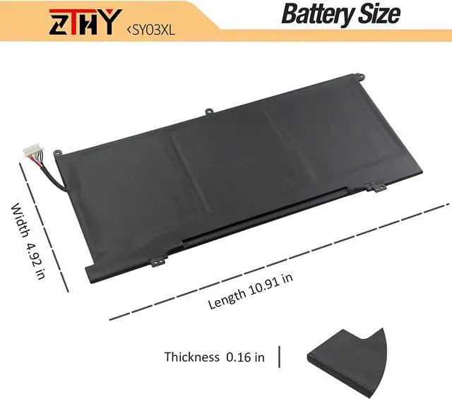 Alt view image 7 of 7 - ZTHY SY03XL Laptop Battery Replacement for HP Chromebook X360 14 G1 14-DA 14-DA0011DX 14-DA0021NR 14-DA0500ND Chromebook 15-DE 15-DE0010NR 15-DE0021CL L29913-221 L29959-002 SY03060XL 11.55V 60.9Wh